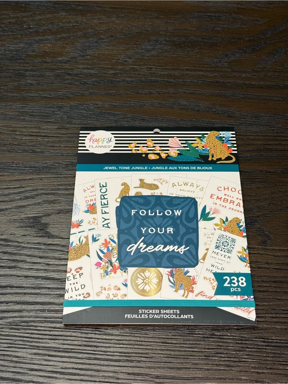 NEW Happy Planner Jewel Tone Jungle Large Sticker Book 238 Stickers